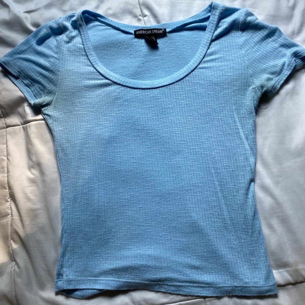 Light Blue Crop Top